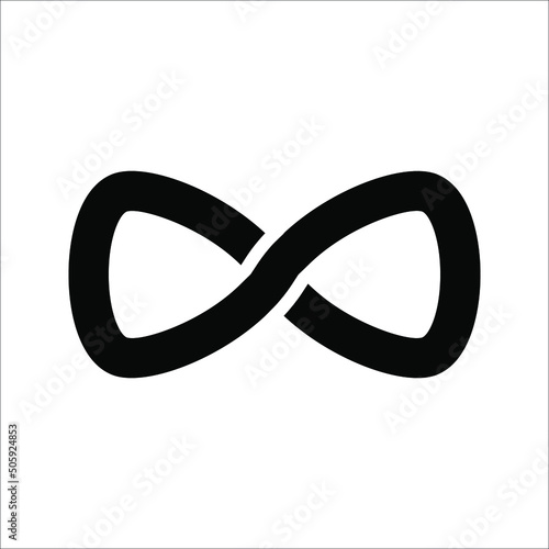 Fototapet Vector illustration of Infinity symbols on white background