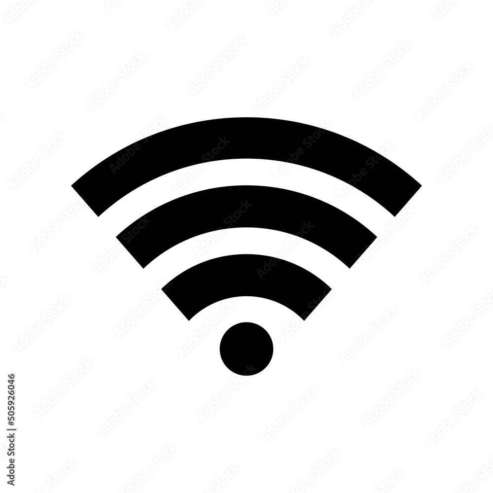 Wifi or wi-fi signal, wireless connection solid black icon. Wlan access. Trendy flat isolated symbol, sign for: illustration, outline, logo, mobile, app, design, web, dev, ui, ux, gui. Vector EPS 10 Wifi or wi-fi signal, wireless connection solid black icon. Wlan access. Trendy flat isolated symbol, sign for: illustration, outline, logo, mobile, app, design, web, dev, ui, ux, gui. Vector EPS 10