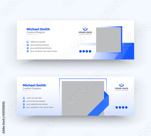 Minimalist Creative corporate email signature Or Personal Used email footer template design