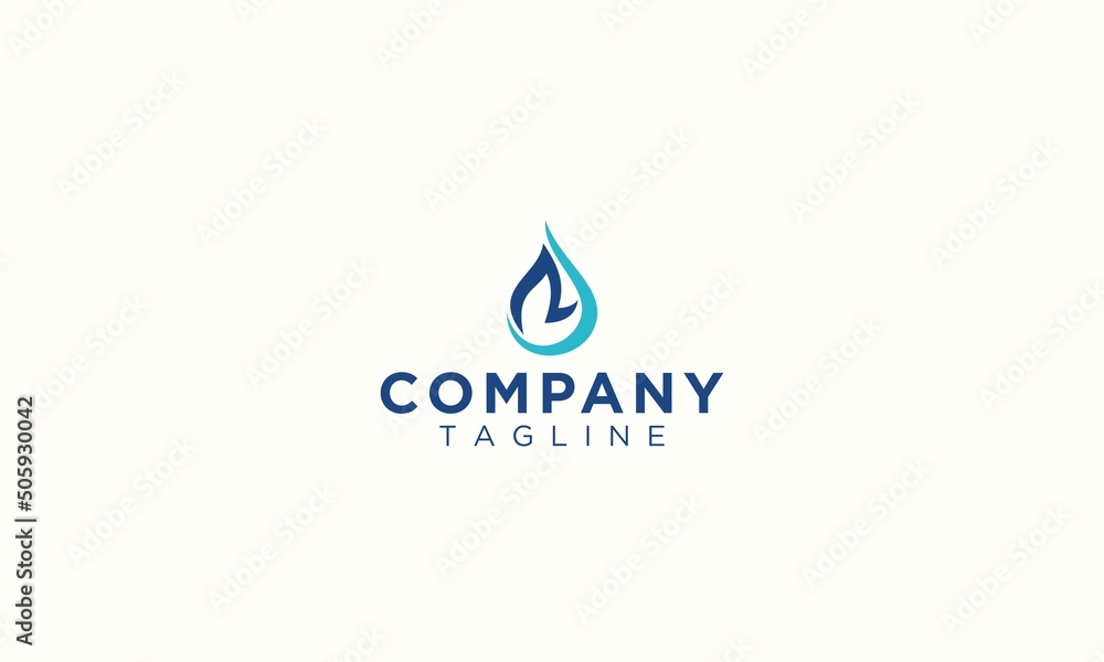 Initial letter R water drop logo design Initial letter R water drop logo design