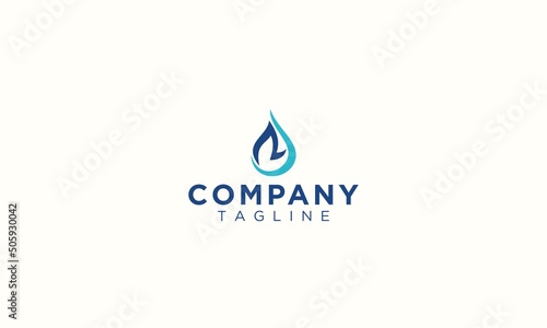Initial letter R water drop logo design