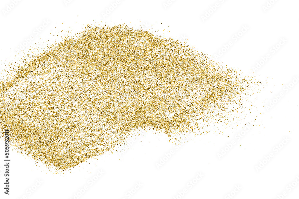 Gold Glitter Texture Isolated On White. Goldish Color Sequins. Celebratory Background. Golden Explosion Of Confetti. Vector Illustration, Eps 10. Gold Glitter Texture Isolated On White. Goldish Color Sequins. Celebratory Background. Golden Explosion Of Confetti. Vector Illustration, Eps 10.