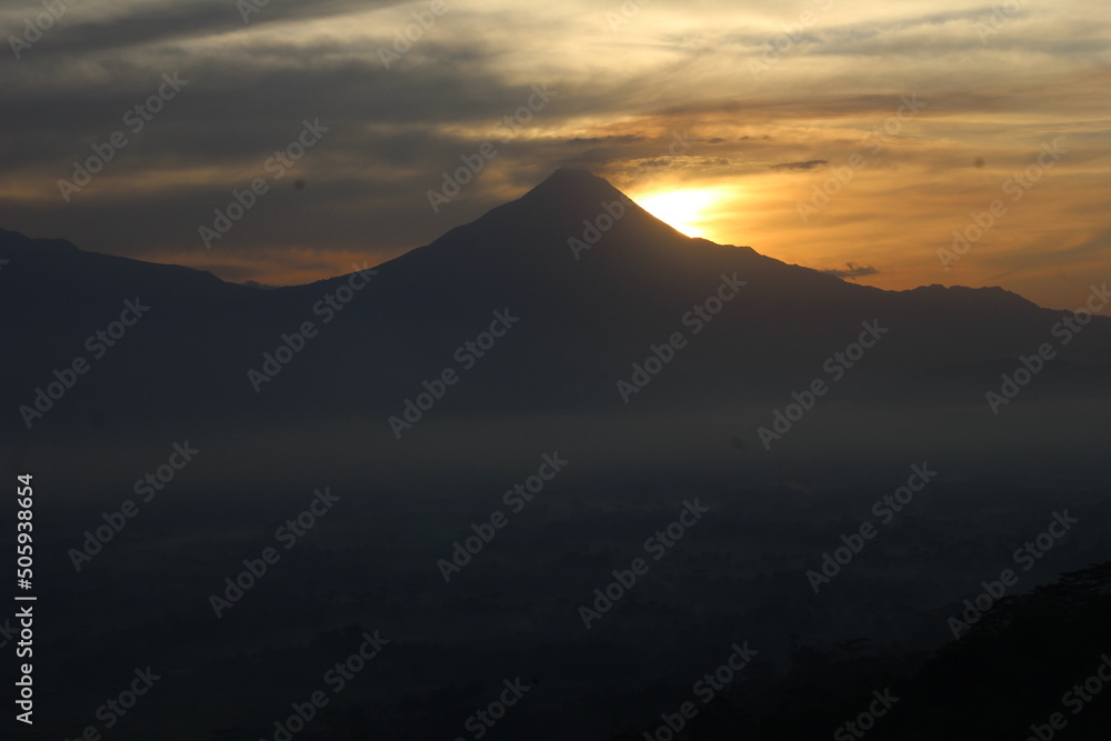 mountain at sunset