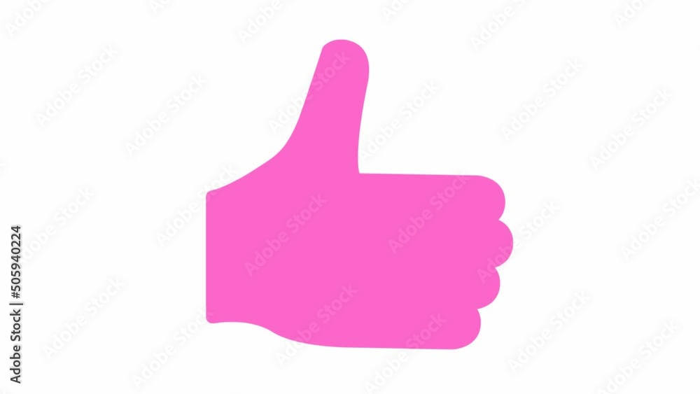 Animated pink like symbol. Hand icon. Vector flat illustration isolated on the white background.
Animated pink like symbol. Hand icon. Vector flat illustration isolated on the white background.