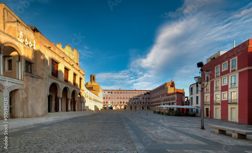 Fototapeta Naklejka Na Ścianę i Meble -  The Alcazaba in the city of Badajoz, Extremadura, Spain.