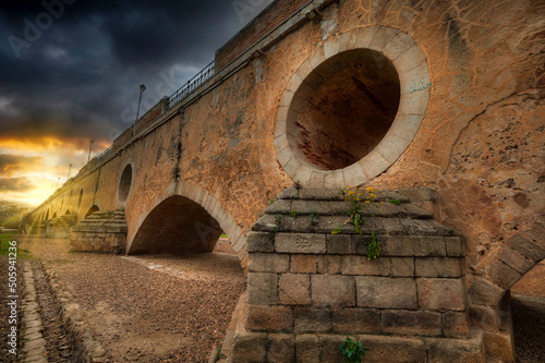 Bridge of Palmas in Badajoz, Extremadura, Spain