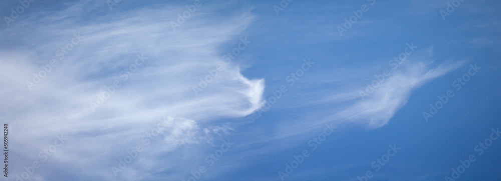 Light clouds in the blue sky, panorama of clear sunny sky Light clouds in the blue sky, panorama of clear sunny sky