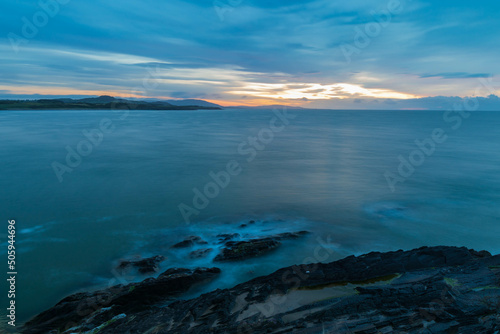 sunset on the sea
