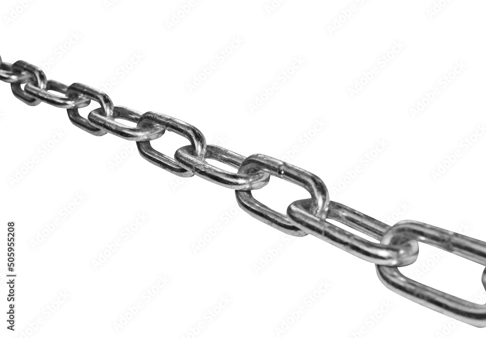 Iron chain links isolated on white background Iron chain links isolated on white background