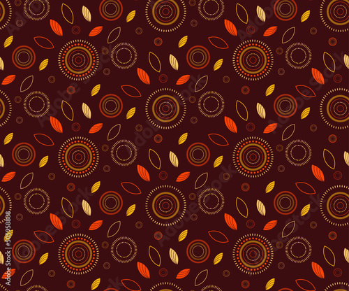 African style pattern on a brown background