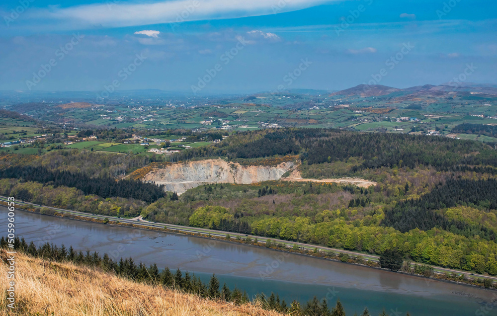 Running Alongside The Newry River, Big Wood / Clady Quarries And Narrow Water Forest Taken From Flagstaff Viewpoint