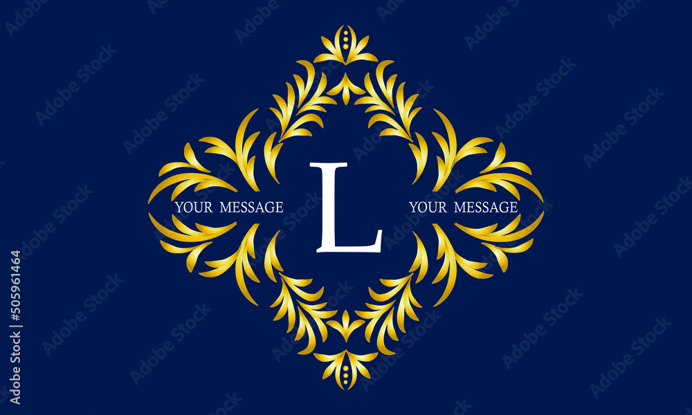 Elegant and stylish monogram with the letter L in the center and decorative elements. Luxury logo template. Elegant and stylish monogram with the letter L in the center and decorative elements. Luxury logo template.
