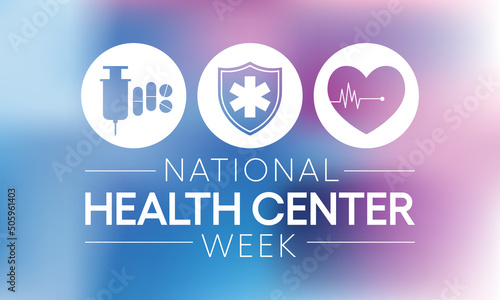 National health Center week is observed every year during August, to raise awareness about the mission and accomplishments of America's health centers over the past five decades. Vector illustration