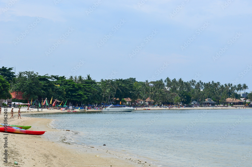 overview of beach in Thailand, Samui island