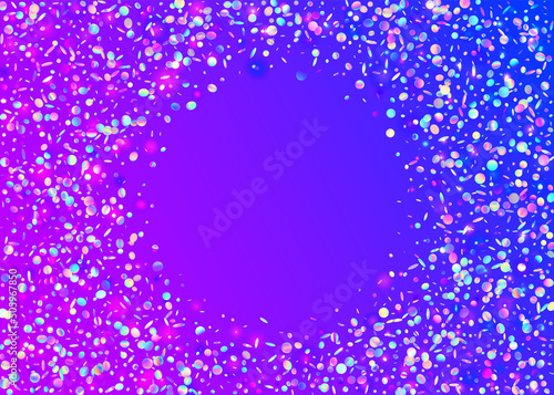 Holographic Sparkles. Cristal Background. Webpunk Foil. Purple Retro Effect. Birthday Glitter. Fiesta Art. Laser Flyer. Shiny Colorful Illustration. Blue Holographic Sparkles