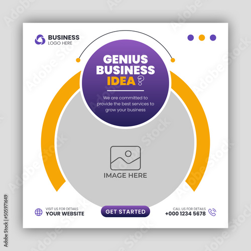 Digital marketing web banner and social media post template