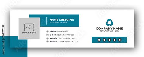 Email signature or email footer and personal social media facebook cover design template