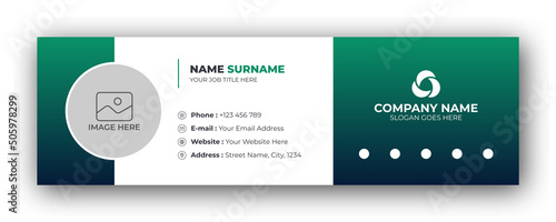 Email signature or email footer and personal social media facebook cover design template