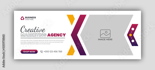 Digital marketing facebook cover web banner template