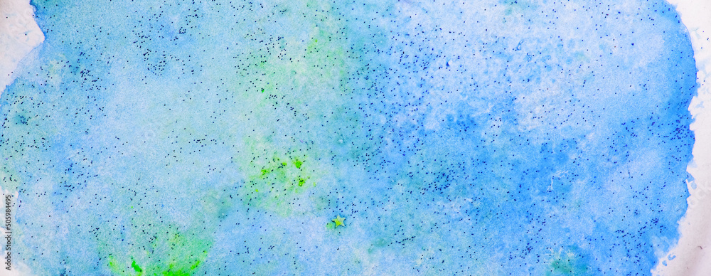 Abstract blue watercolor paint texture for overlay or background color.