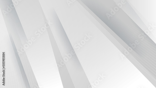 Modern white and grey abstract background. Abstract geometric shape white grey background with light and shadow 3D layered for presentation design. © Roisa