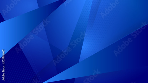 Abstract blue geometric shapes background. Vector abstract graphic design banner pattern presentation background web template.