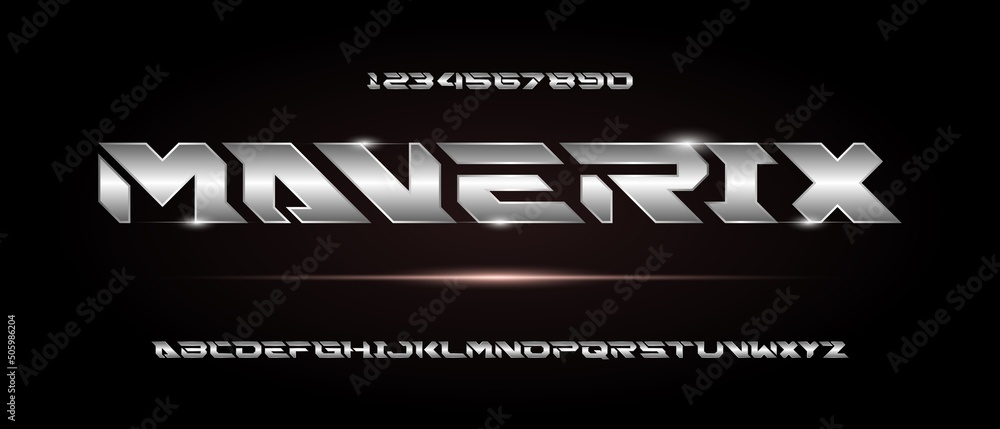 Obraz premium Sport modern futuristic alphabet font. typography urban style fonts for technology, digital, movie logo design