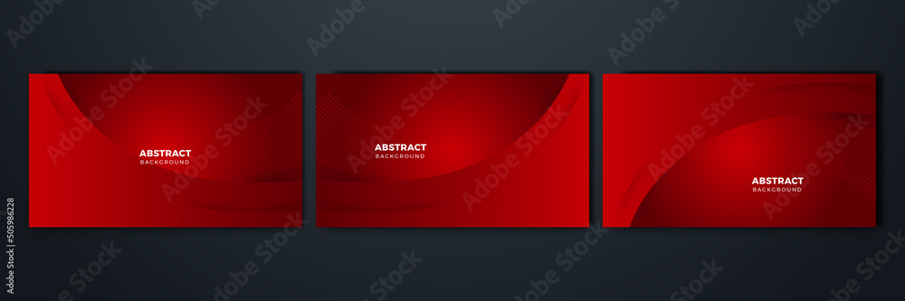 Abstract background of wave line stripes circle curved surfaces and halftone dots in red colors Abstract background of wave line stripes circle curved surfaces and halftone dots in red colors
