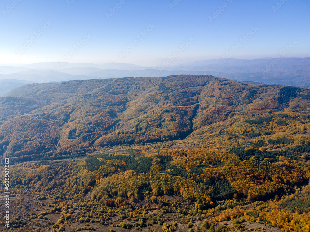 Fototapeta premium Autumn Landscape of Erul mountain near Golemi peak, Bulgaria