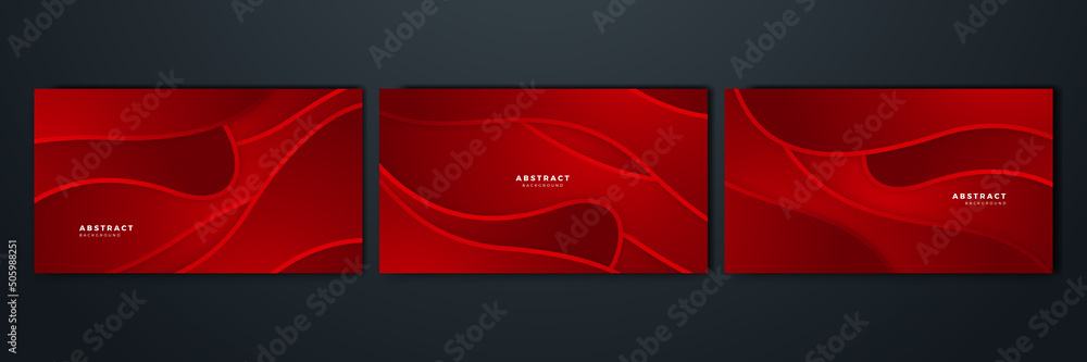 Fototapeta premium Dark red geometric shapes abstract background geometry shine and layer element vector for presentation design. Suit for business, corporate, institution, party, festive, seminar, and talks.