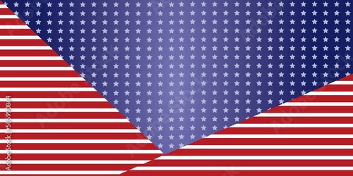 The stars and stripes concept graphic for banner, template and background. American National Holiday. US Flag with American stars, stripes and national colors. Vector illustration.