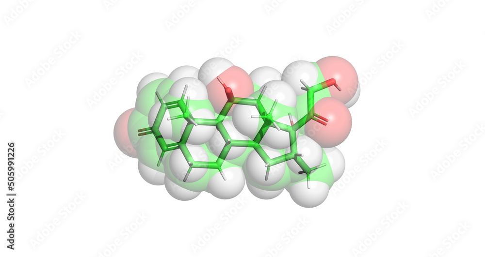 Dexamethasone molecule, COVID treatment Dexamethasone molecule, COVID treatment
