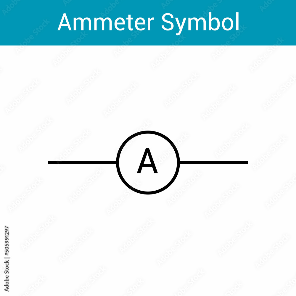 electronic symbol of ammeter vector illustration electronic symbol of ammeter vector illustration