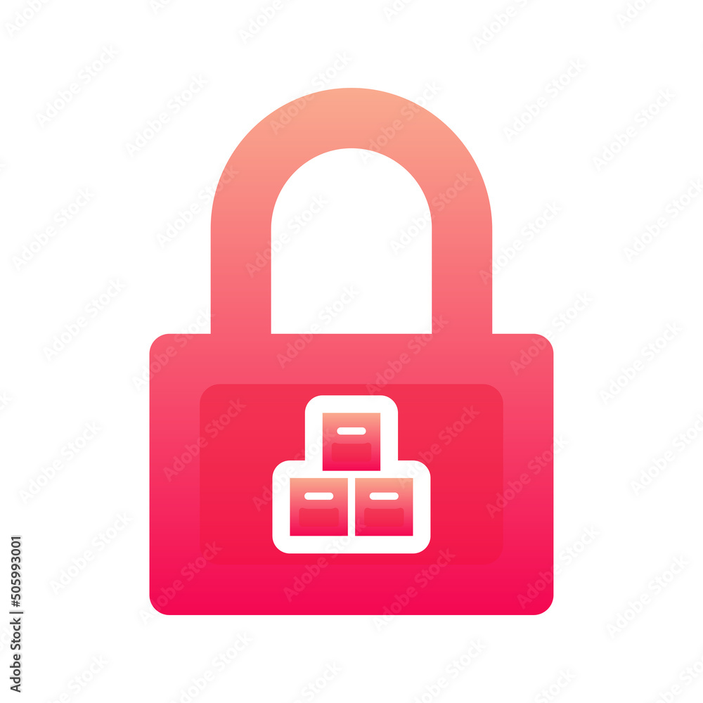 stockpile lock logo gradient design template icon stockpile lock logo gradient design template icon