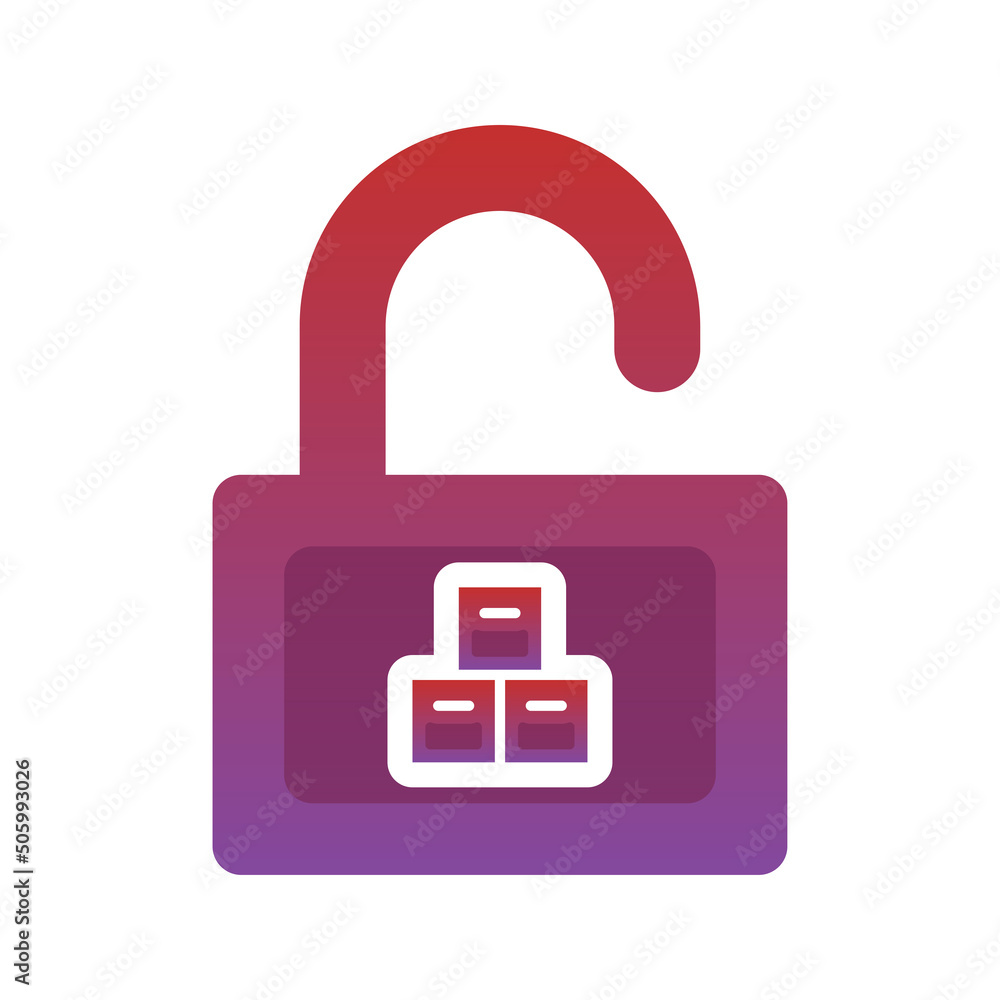 stockpile padlock logo gradient design template icon stockpile padlock logo gradient design template icon