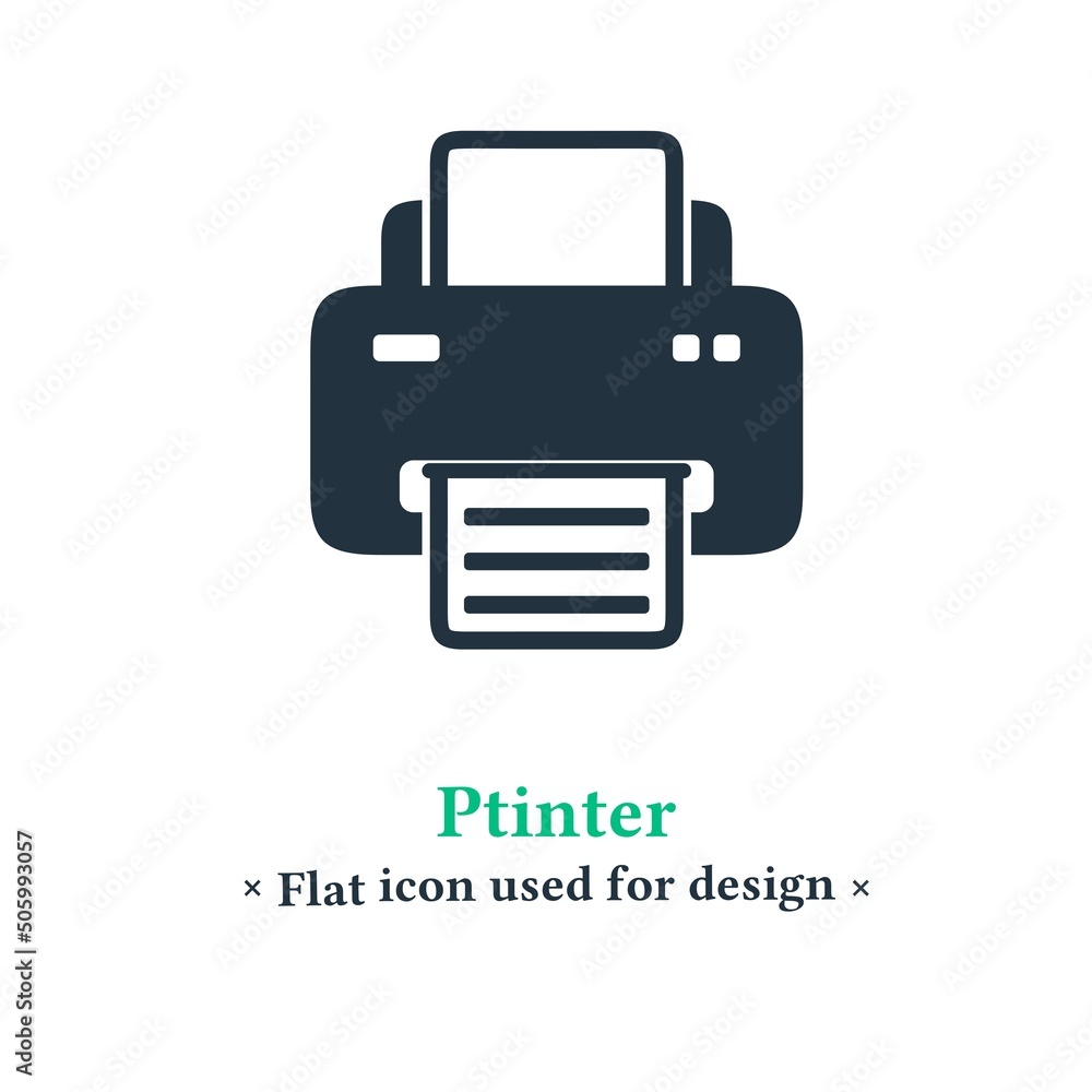 Printer icon in trendy flat style isolated on white background. Printer symbols for web and mobile applications. Printer icon in trendy flat style isolated on white background. Printer symbols for web and mobile applications.
