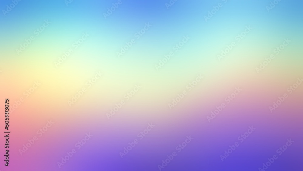 Lilac blue yellow holographic gradient blur airy background.