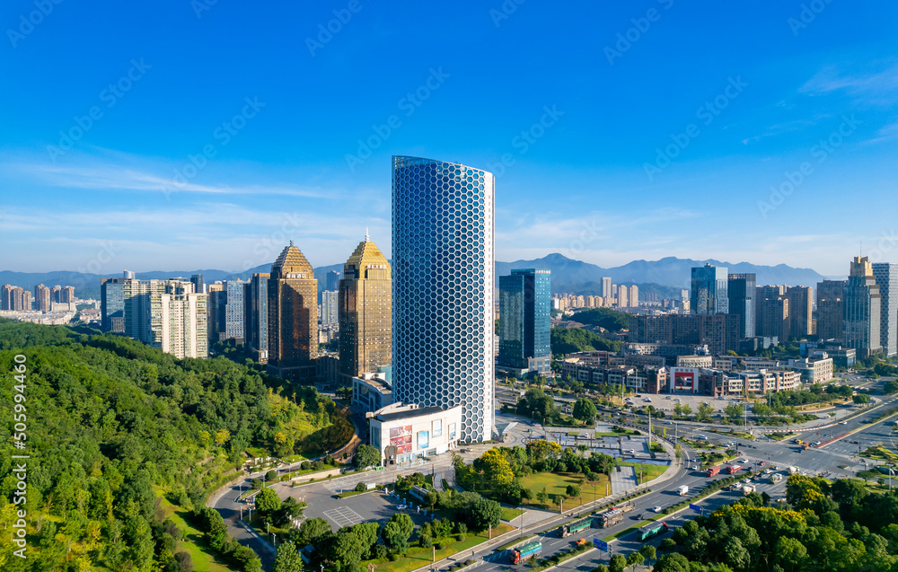 Urban scenery of Tonglu County, Zhejiang Province, China Urban scenery of Tonglu County, Zhejiang Province, China