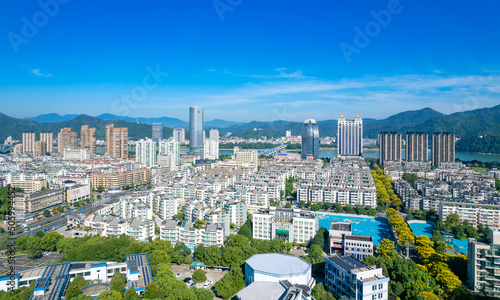 Urban scenery of Tonglu County, Zhejiang Province, China
