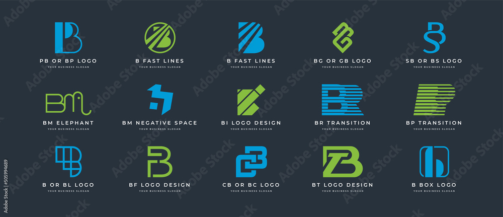 a collection of logo designs with the initial letter B a collection of logo designs with the initial letter B