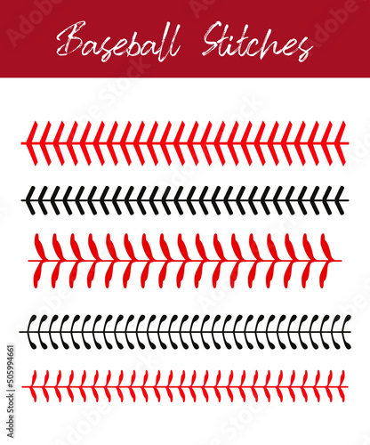 Baseball  Stitches  on a white background , vector design
