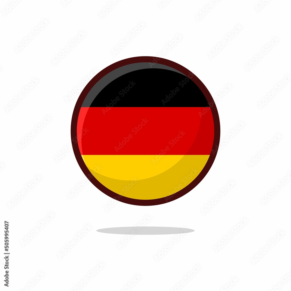 Germany Flag Icon. Germany Flag flat style isolated on a white background - stock vector. Germany Flag Icon. Germany Flag flat style isolated on a white background - stock vector.