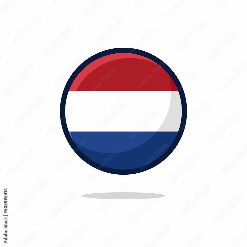 Netherlands Flag Icon. Netherlands Flag flat style isolated on a white background - stock vector. Netherlands Flag Icon. Netherlands Flag flat style isolated on a white background - stock vector.