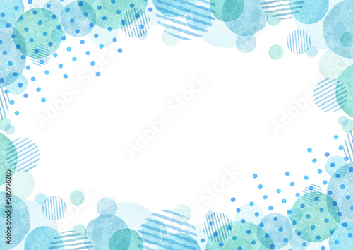 梅雨イメージのかわいい水彩背景