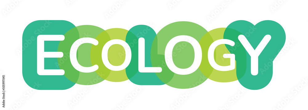 Ecology text banner green color design. Eco concept Ecology text banner green color design. Eco concept