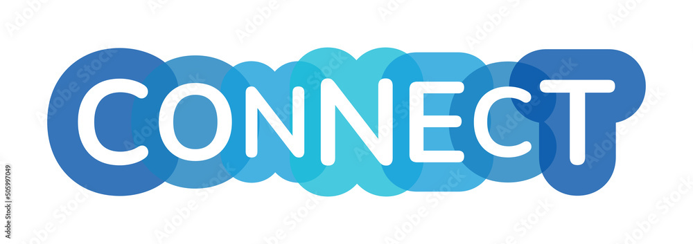 Connect text banner, colorful design. Connect text banner, colorful design.