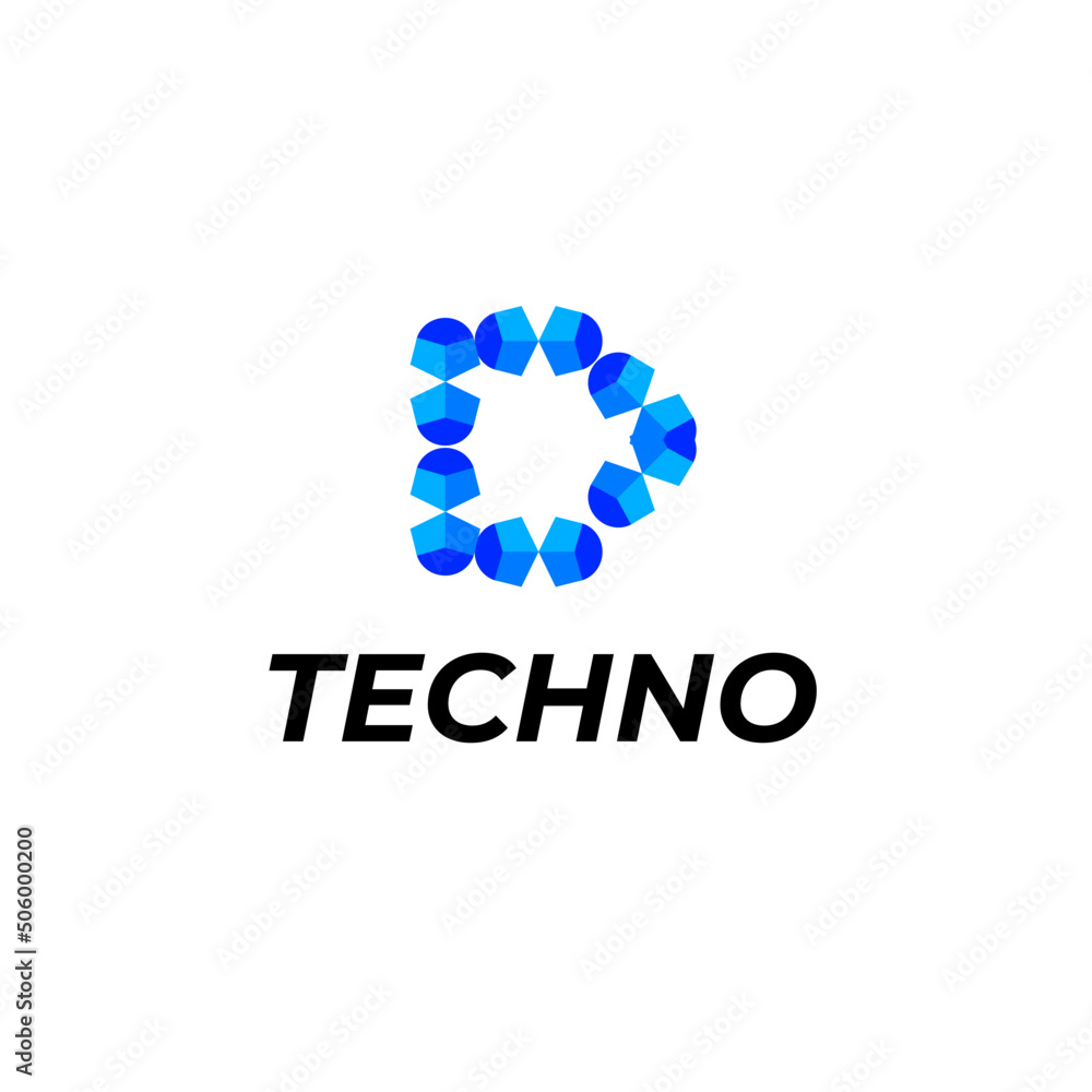 letter d corporate modern tech logo identity letter d corporate modern tech logo identity