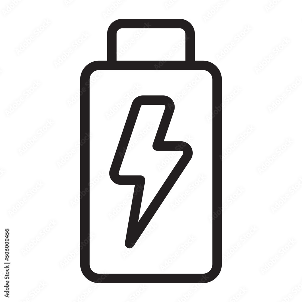 battery charge line icon battery charge line icon