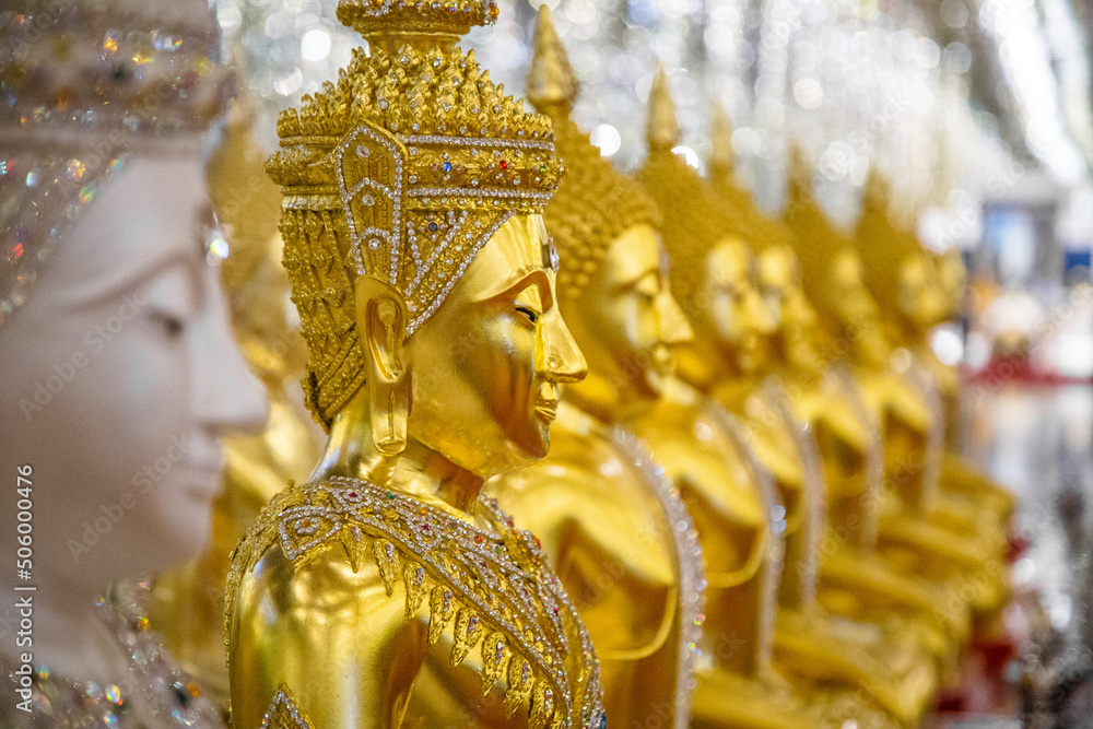 Wat Chantaram and Wat Tha Sung temple, Crystal Sanctuary 100 m long, in Uthai Thani, Thailand