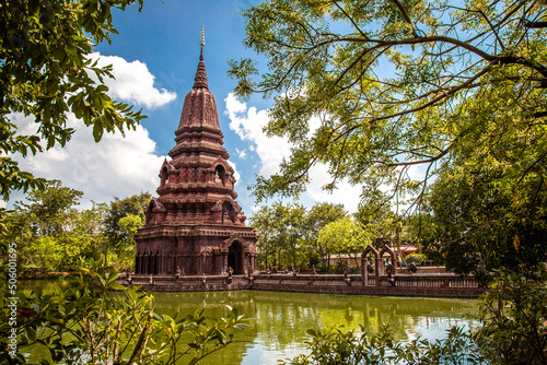 Wat Huai Kaeo or Wat Huay Kaew pagoda temple in Lopburi,Thailand photo